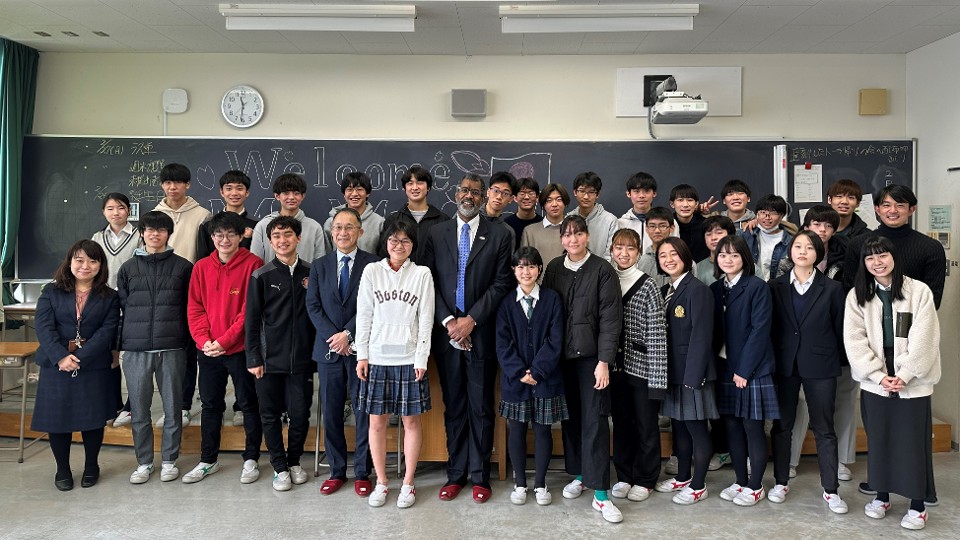 DG Magwood and DDG Muroya at Toyama high school, Japan